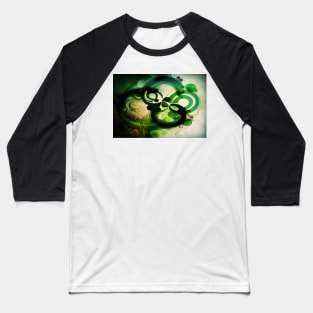 St Patricks Day Artwork - Green abstract artwork Baseball T-Shirt